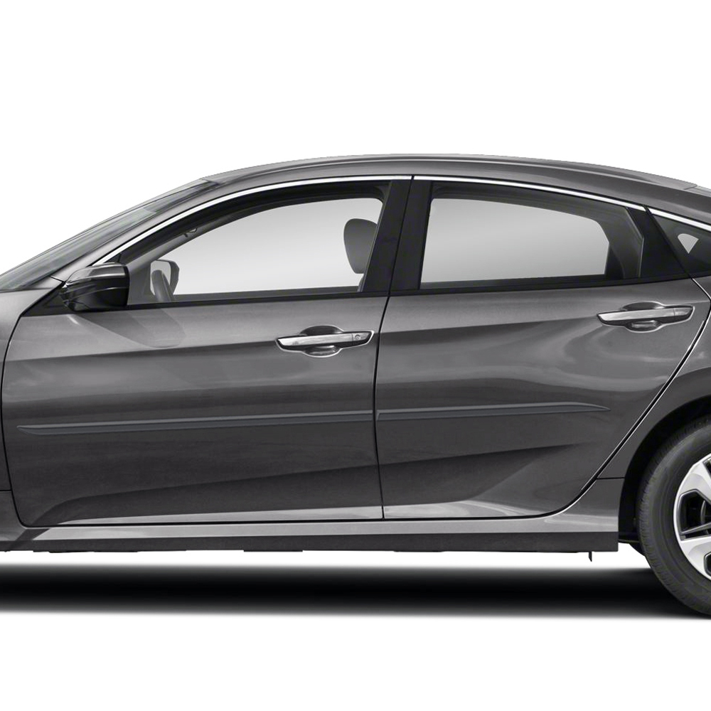 Honda Civic 4 Door Painted Body Side Molding 2016 2020 / FE7CIV164DR